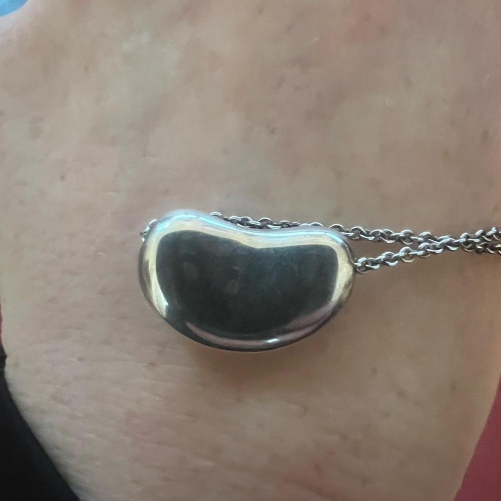 Tiffany & Co. Silver Elsa Peretti Bean Necklace